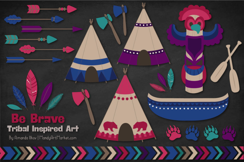 tribal-clipart-collection-in-jewel