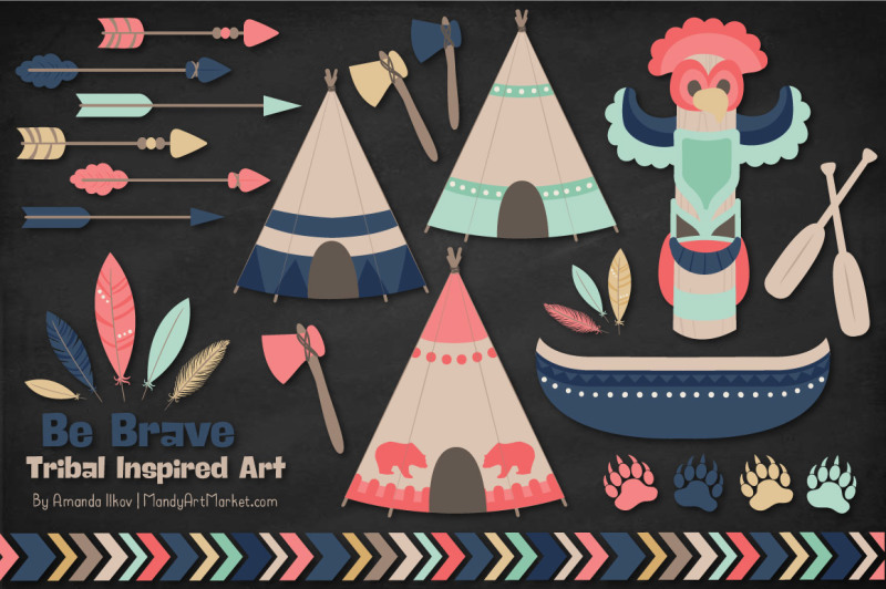 tribal-clipart-collection-in-modern-chic