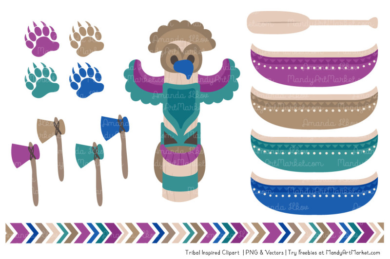tribal-clipart-collection-in-peacock