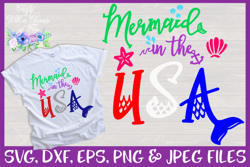 Download Mermaid in the USA SVG | July 4th SVG | America SVG By ...