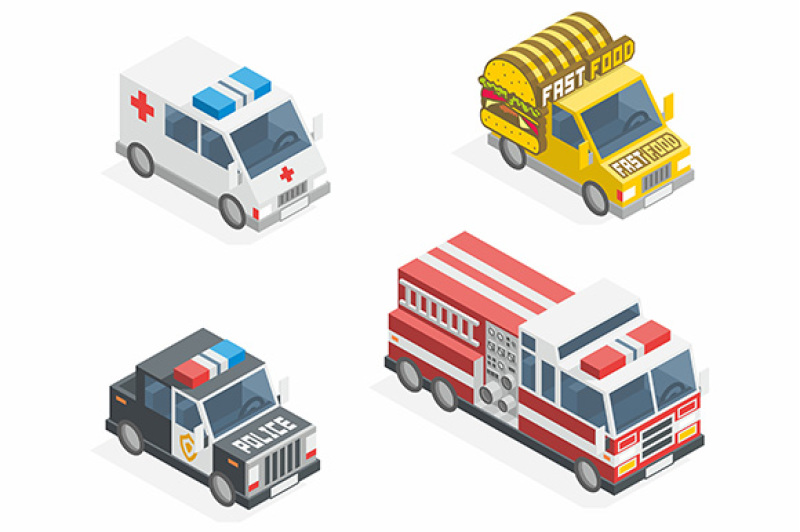 set-of-the-isometric-cars