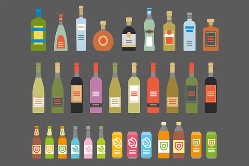 flat-icons-alcoholic-beverages