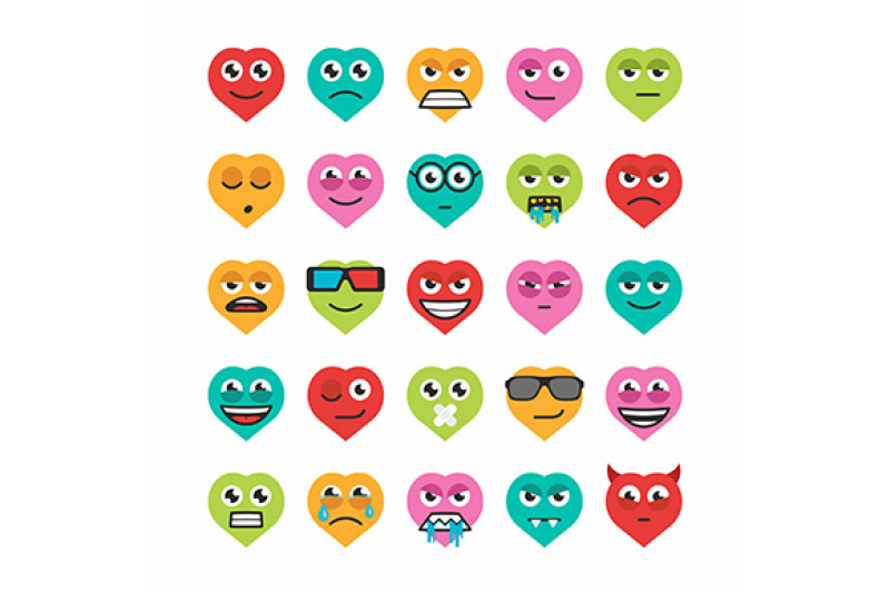 set-heart-emoticons