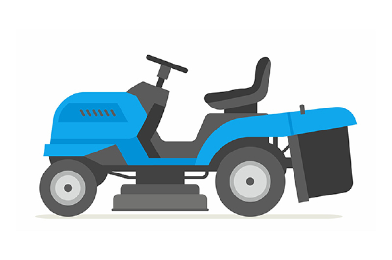 set-of-lawnmower