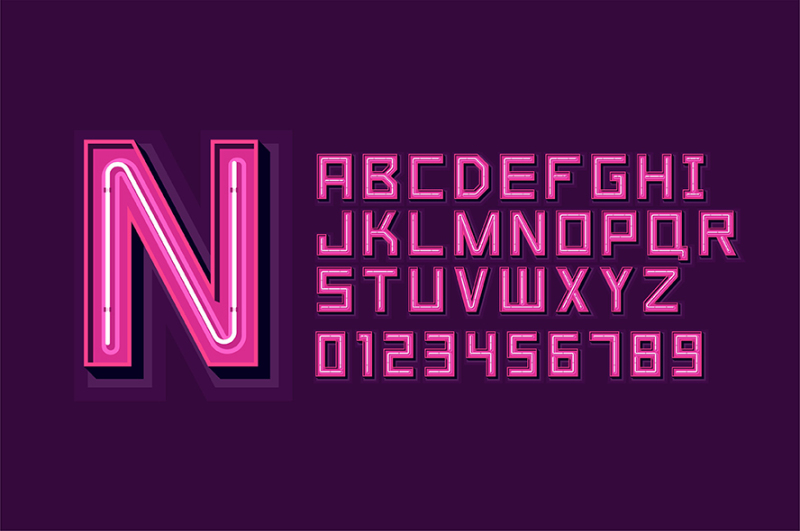 neon-light-alphabet-font
