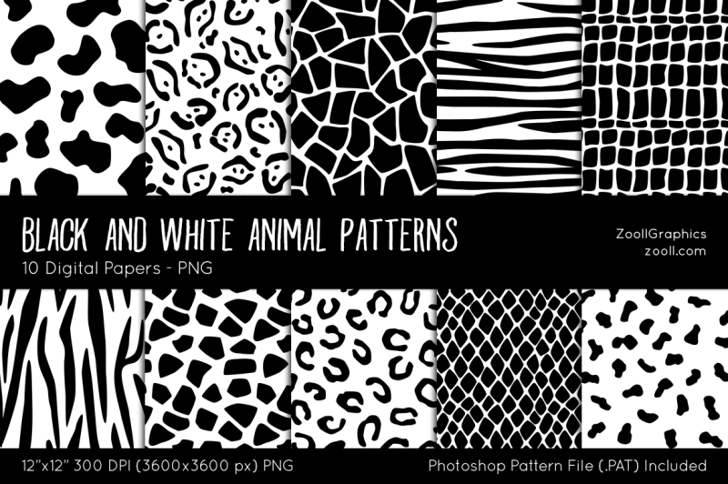 black-and-white-animal-patterns-digital-papers