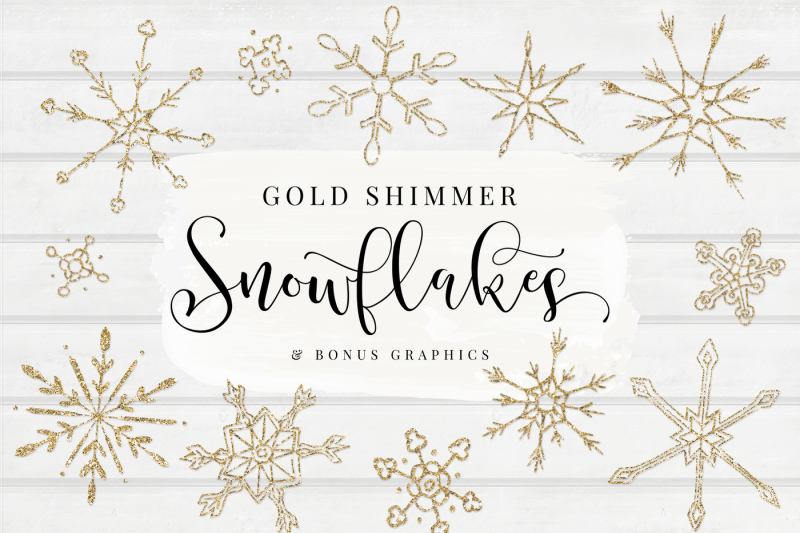 gold-shimmer-snowflakes-gold-glitter-snowflakes-bonus-watercolor-shapes-and-gold-glitter-texture
