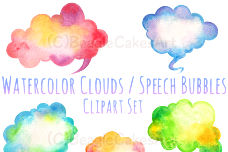 watercolor-speech-bubbles-clouds-clipart-handpainted-clipart