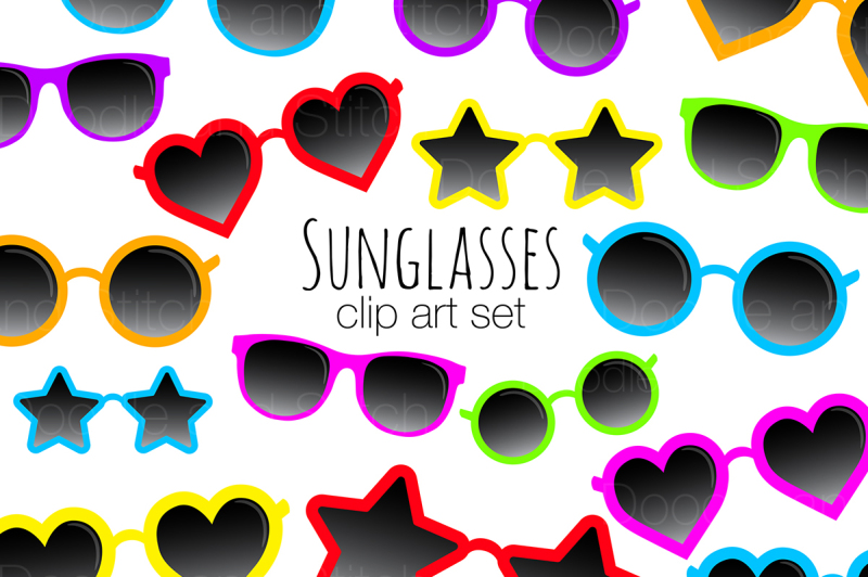funky-sunglasses-clipart-set