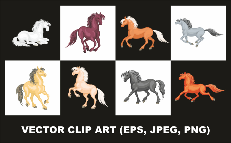 horses-vector-clip-art