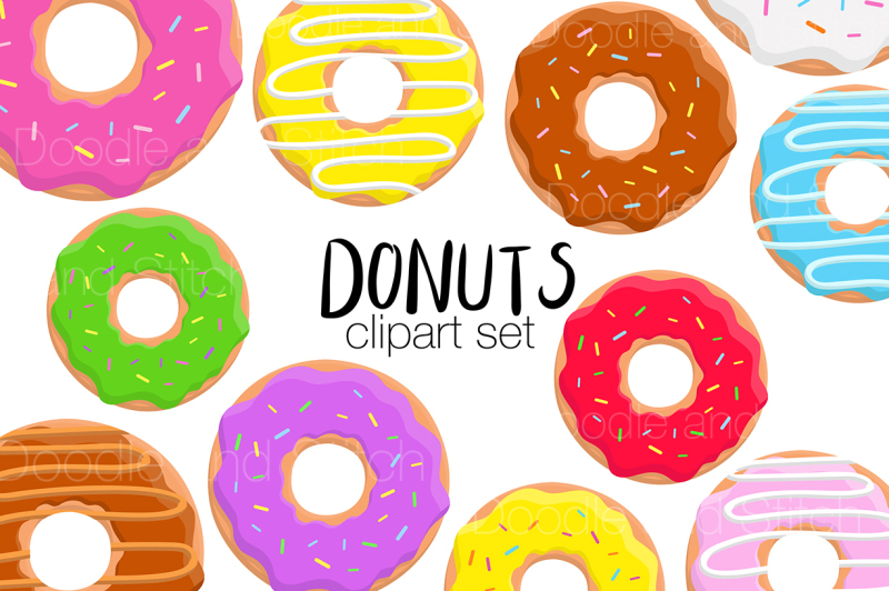 donut-clipart-illustration-set
