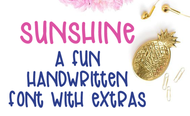 sunshine-a-fun-handwritten-font-with-extras