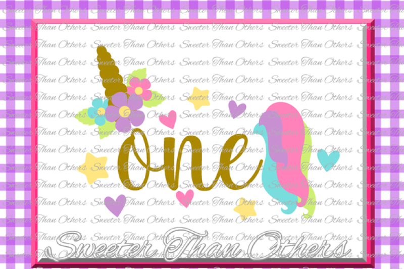 Download First Birthday SVG, 1st Birthday Unicorn svg, girl Dxf Silhouette Studios, Cameo Cricut cut file ...
