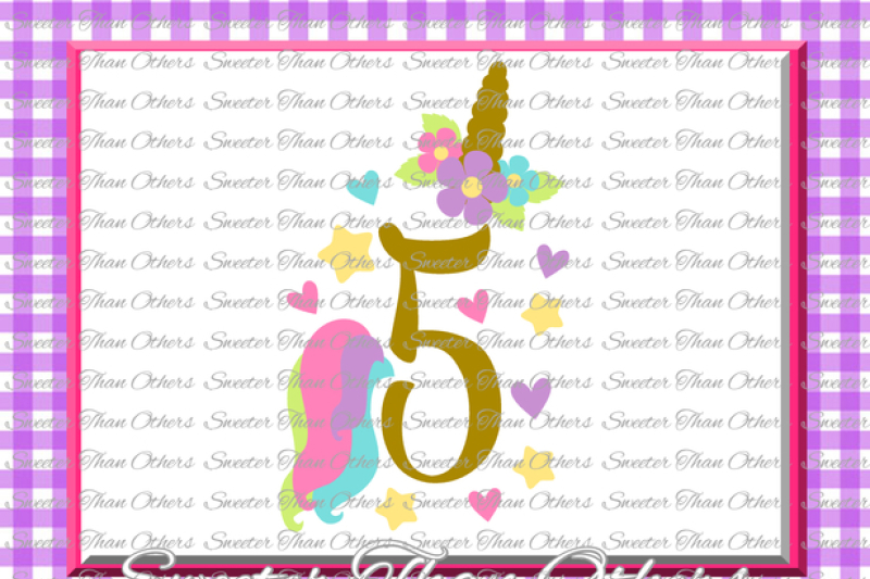 fifth-birthday-svg-5th-birthday-unicorn-svg-girl-dxf-silhouette-studios-cameo-cricut-cut-file-instant-download-vinyl-design-htv-scal-mtc