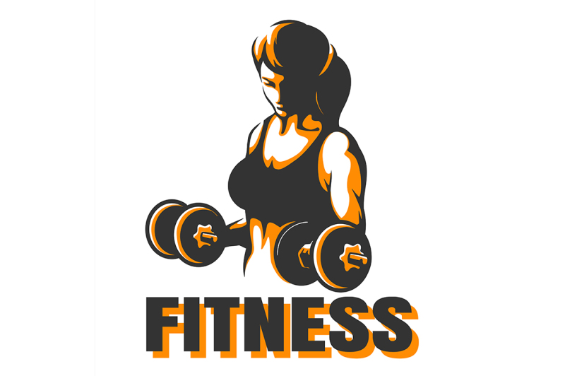 training-woman-with-dumbbells-fitness-emblem