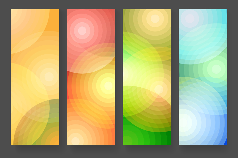 four-abstract-vertical-colorful-banners