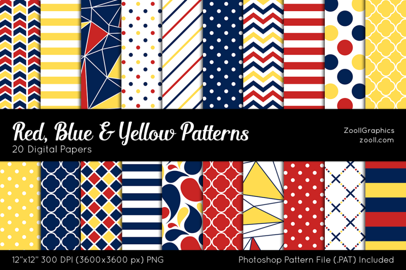 red-blue-and-yellow-digital-papers