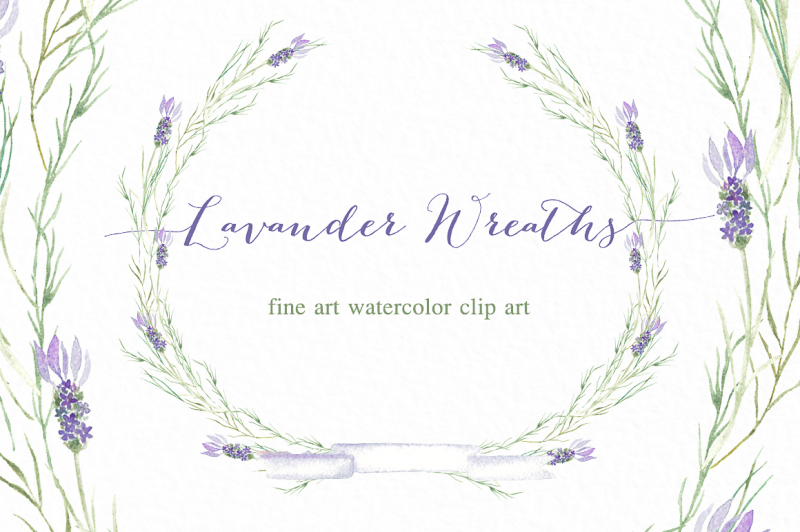 lavander-wreaths-watercolor-clipart