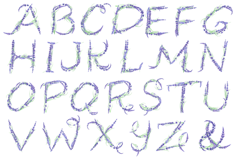 lavender-alphabet