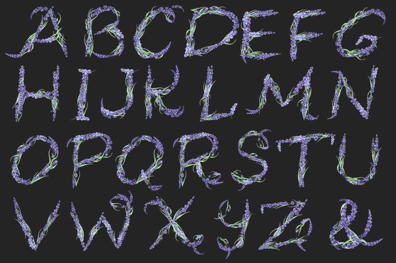 lavender-alphabet