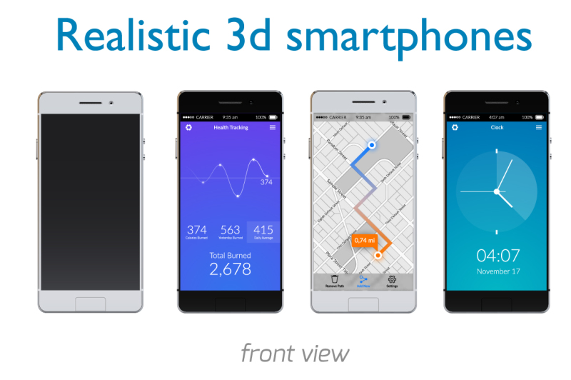 realistic-3d-smartphones-set
