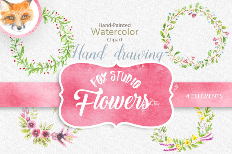 watercolor-wreath-watercolor-border-hand-painted-clipart-flowers-wedding-frame