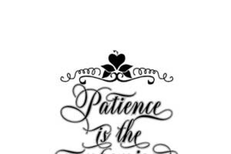 patience-svg-patience-is-the-companion-of-wisdom-svg-eps-dxf-png-file