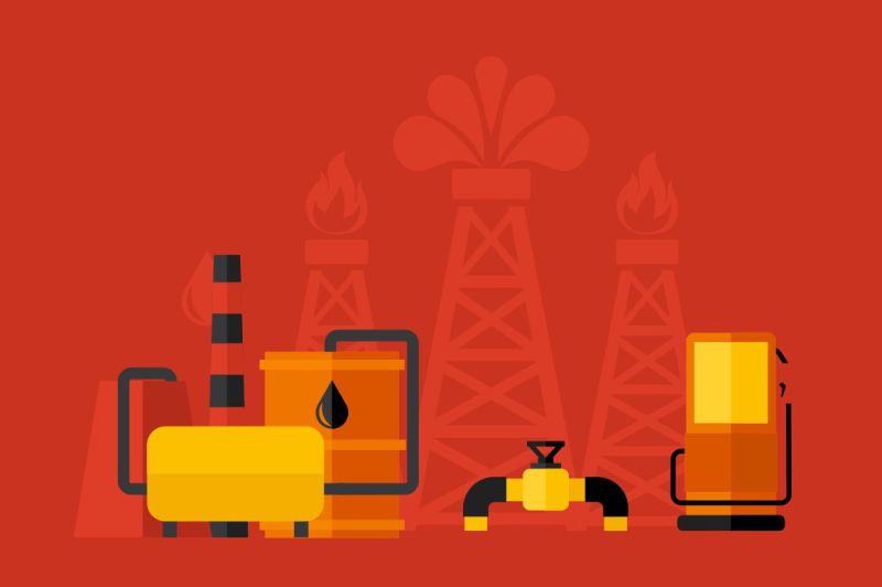 oil-industry-flat-icons-set