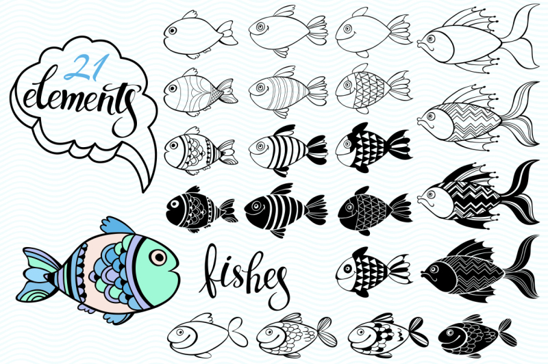 cartoon-fishes