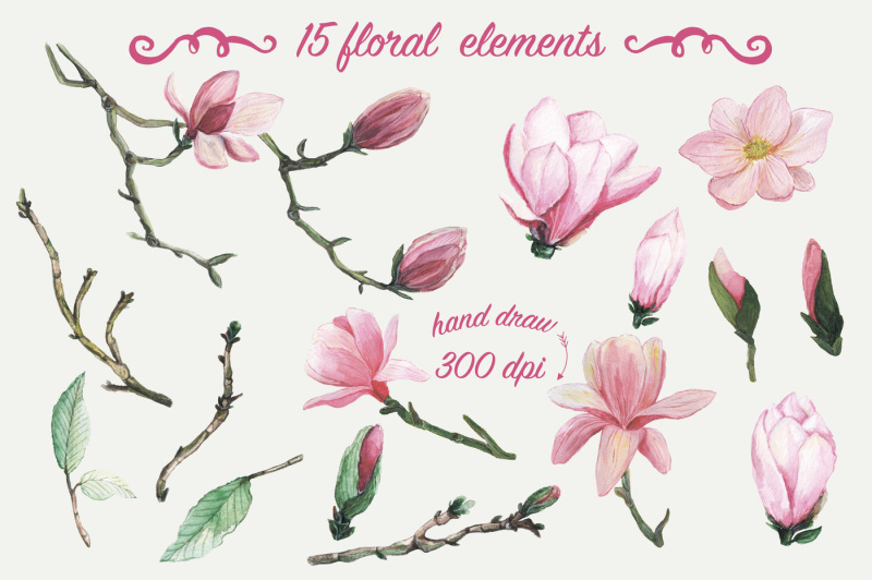 magnolia-watercolor-set