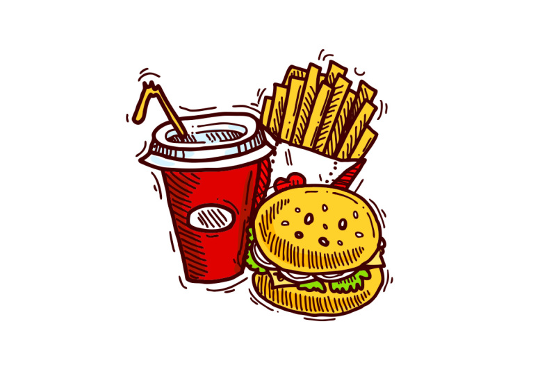 fast-food-sketch-set