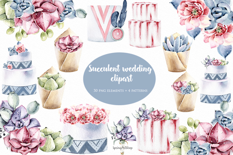 boho-succulent-wedding-clipart