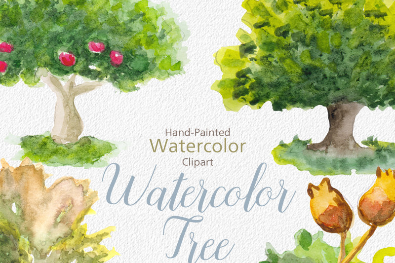 forest-watercolor-trees-clipart-boho-hand-painted-watercolour-floral-invitation-diy-elements-invite-greeting-card