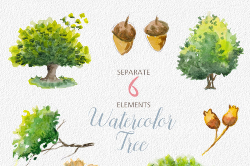 forest-watercolor-trees-clipart-boho-hand-painted-watercolour-floral-invitation-diy-elements-invite-greeting-card
