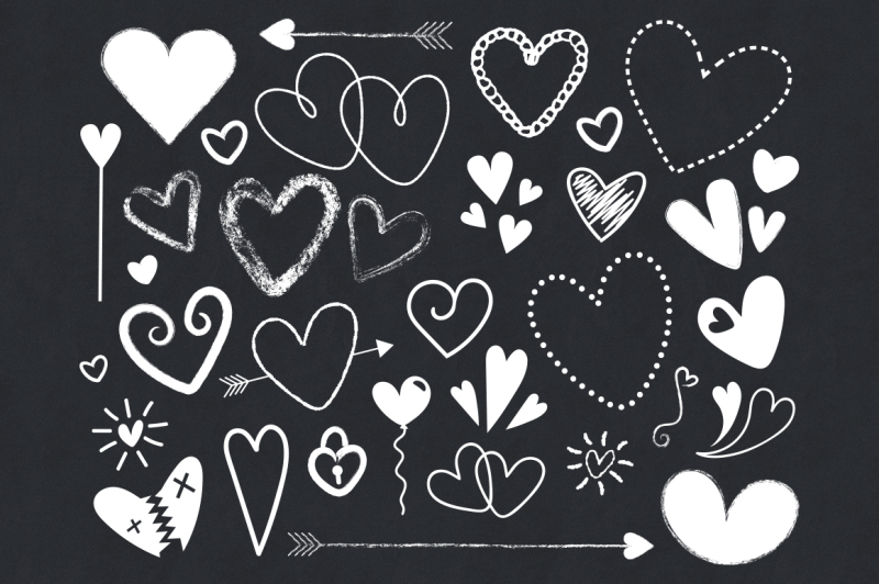 chalkboard-hearts-clip-art-set