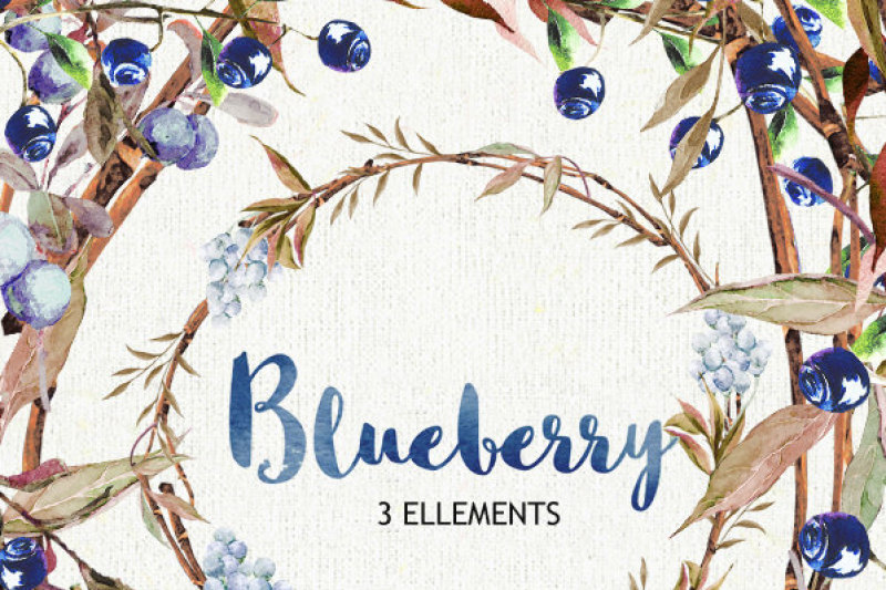 watercolor-clipart-blueberry-clipart-clip-art-wreath-watercolor-clip-art-digital-scrapbook-wedding-clipart-wreath-clipart-diy-crafts