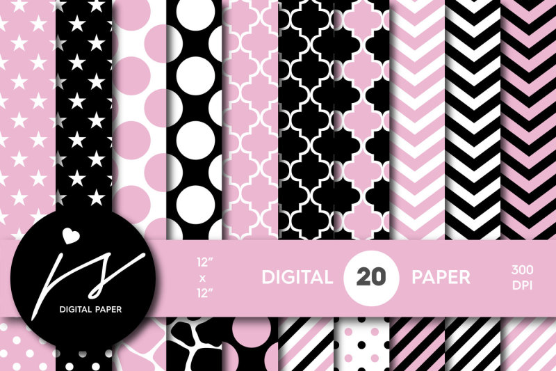 pink-and-black-digital-paper-pa-178