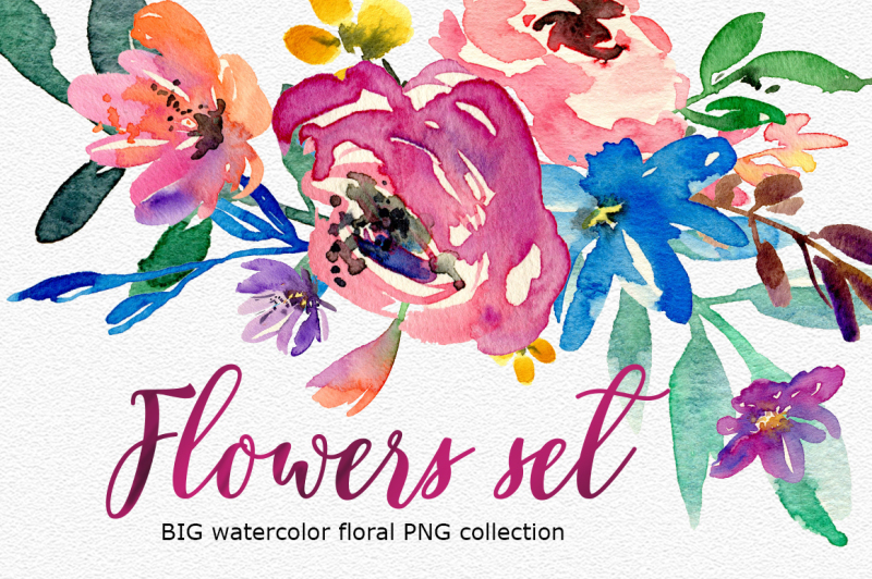 bright-watercolor-flowers-big-set