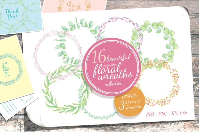 watercolor-wreaths-collection