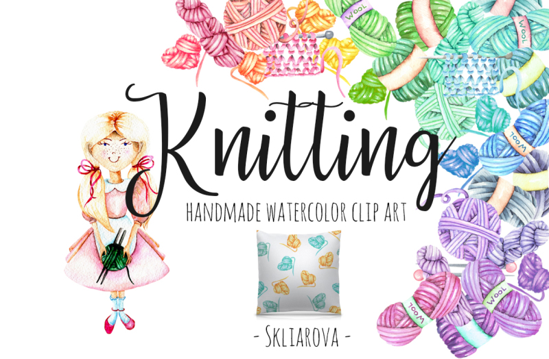 knitting-watercolor-clip-art