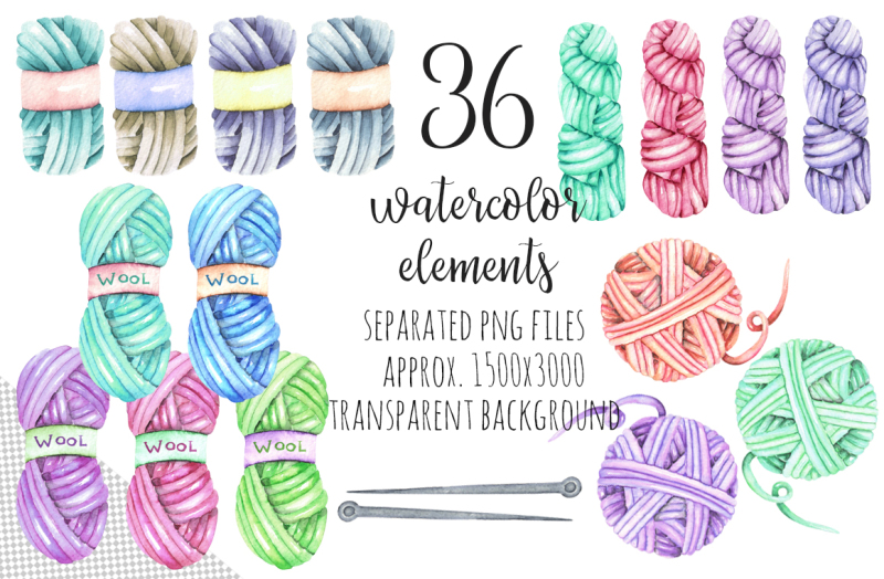 knitting-watercolor-clip-art