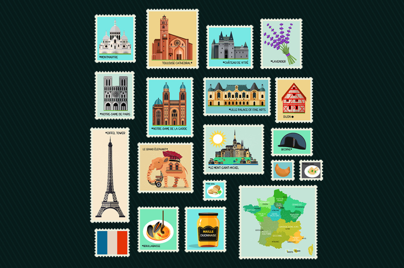 postage-stamps-set