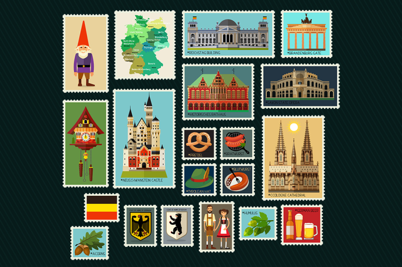 postage-stamps-set