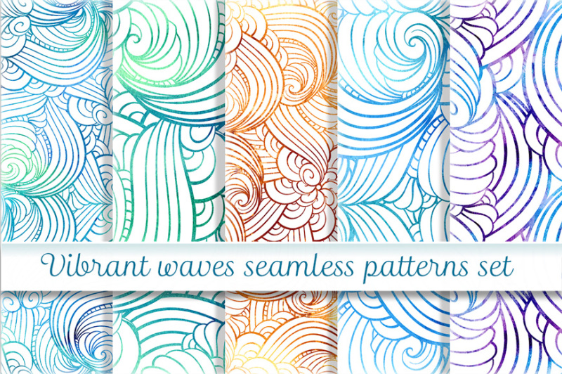 vibrant-waves-seamless-patterns-set
