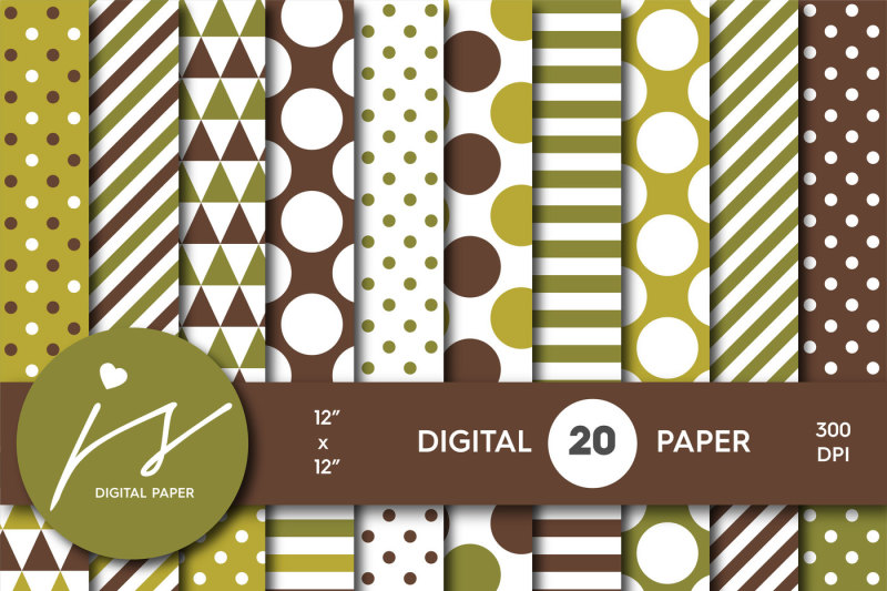 brown-and-olive-green-digital-paper-mi-731