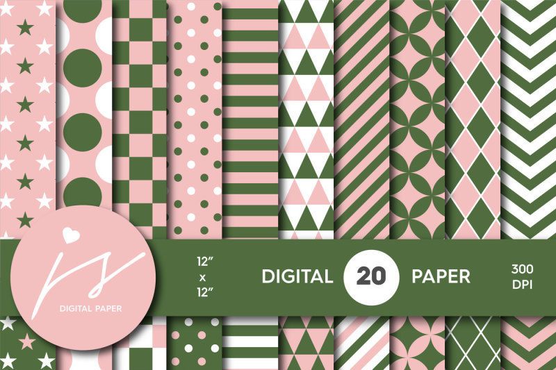 pink-and-green-digital-paper-mi-661