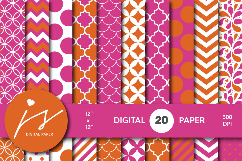 hot-pink-and-orange-digital-paper-mi-488