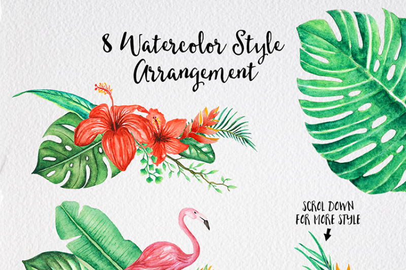 tropical-watercolor-clip-art-pack