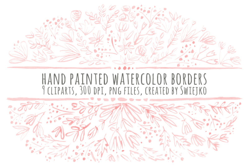hand-painted-floral-borders-pink-set