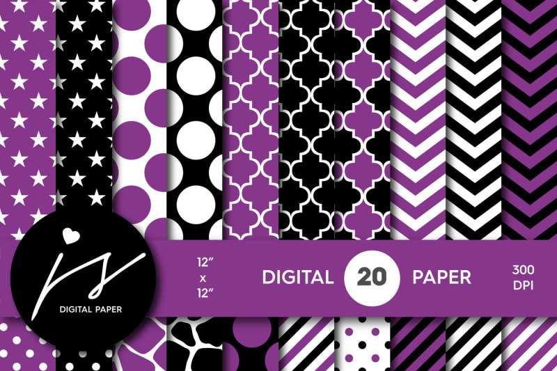 black-and-purple-digital-paper-pa-174
